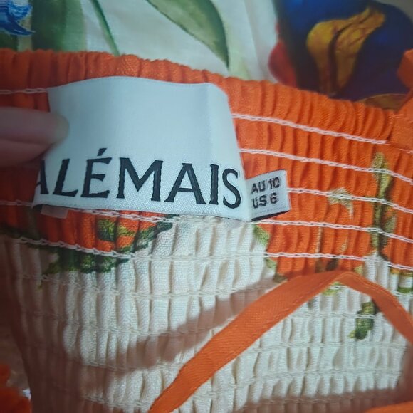 Alemais Erames floral pattern square-necked linen halter dress - Picture 12 of 12